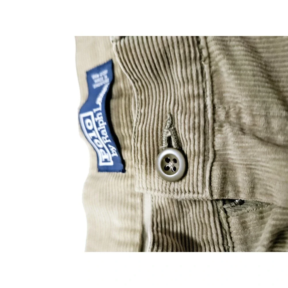 Polo Ralph Lauren Pleated‎ Khaki Pants Men's Size 35x30 Rwgular Fit 100% Cotton